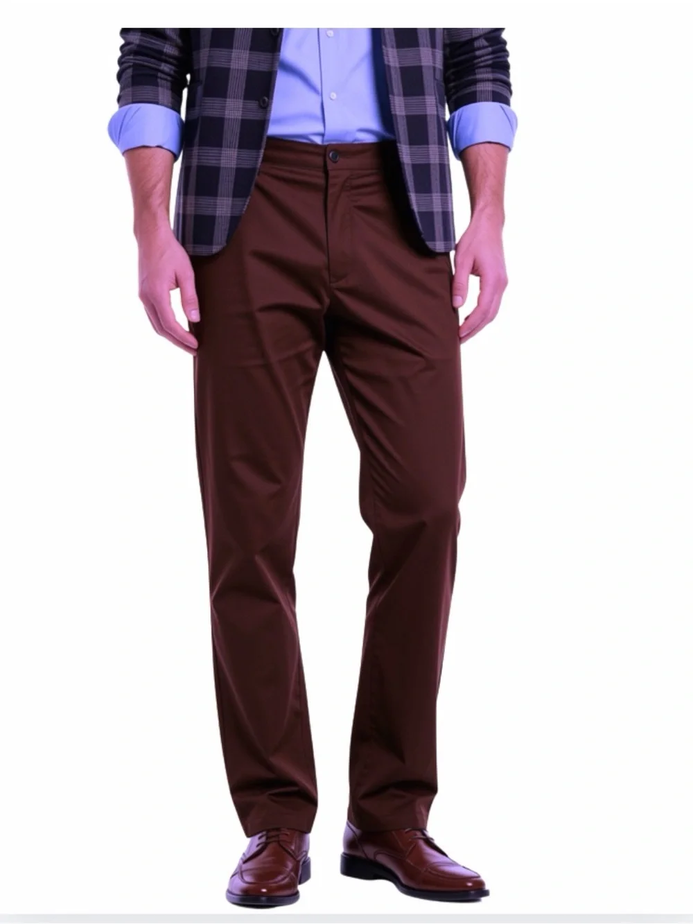 Banana Republic Men's Casual Straight-Leg Pants in Dark Brown 35/30